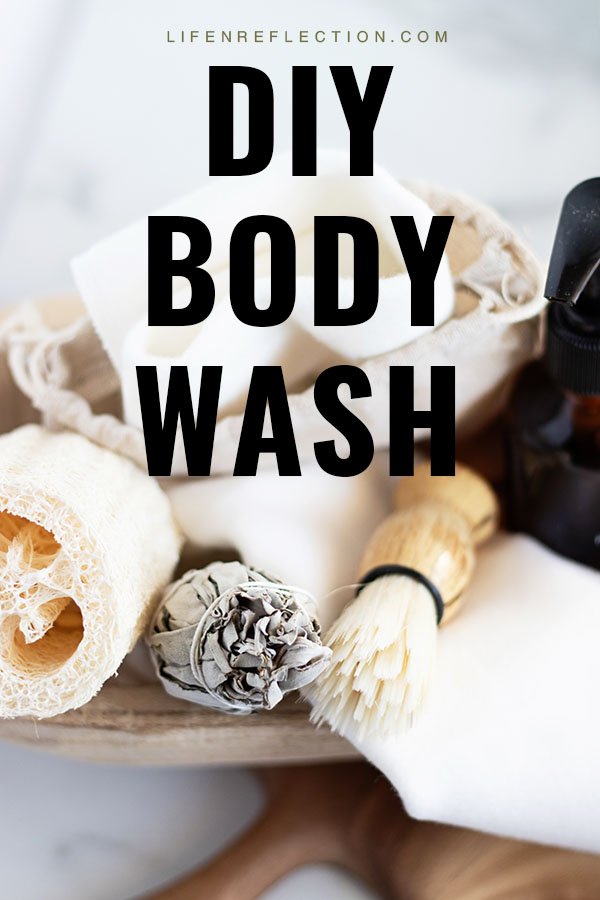 Soothe your skin with a powerfully fragrant natural DIY body wash made with chamomile and lavender. It's the best zero waste body wash I've ever used!
