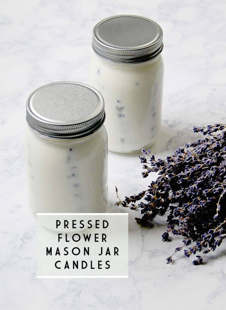 Pressed Flower Mason Jar Candles