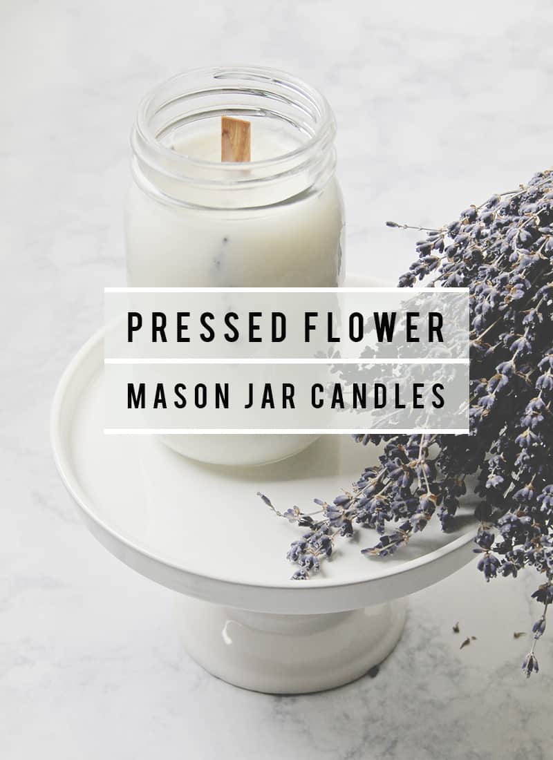 Pressed Flower Mason Jar Candles Tutorial