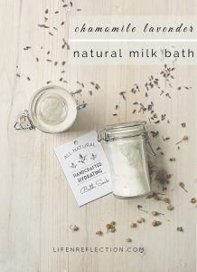 chamomile lavender milk bath