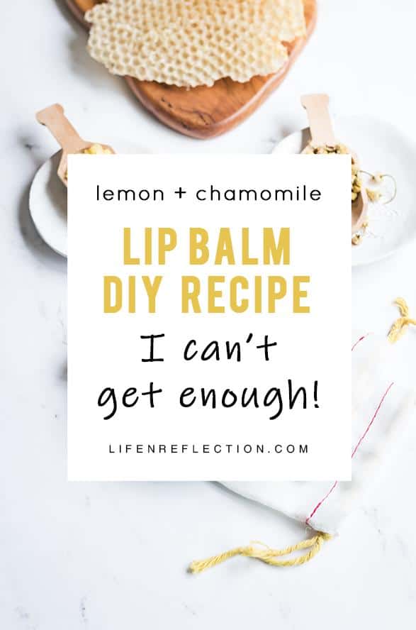 Try my creamy smooth lemon chamomile lip balm recipe and your lips will thank you!