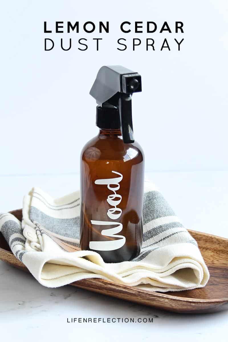 Easy Zero Waste Cleaner: Lemon Cedar Dust Spray and Polish