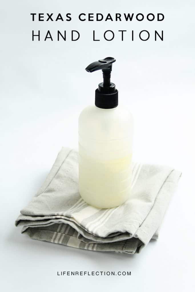 Texas Cedarwood Hand Lotion Recipe