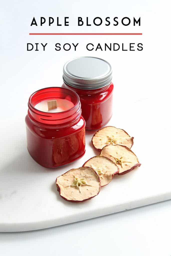 DIY Apple Blossom Soy Candle Jars