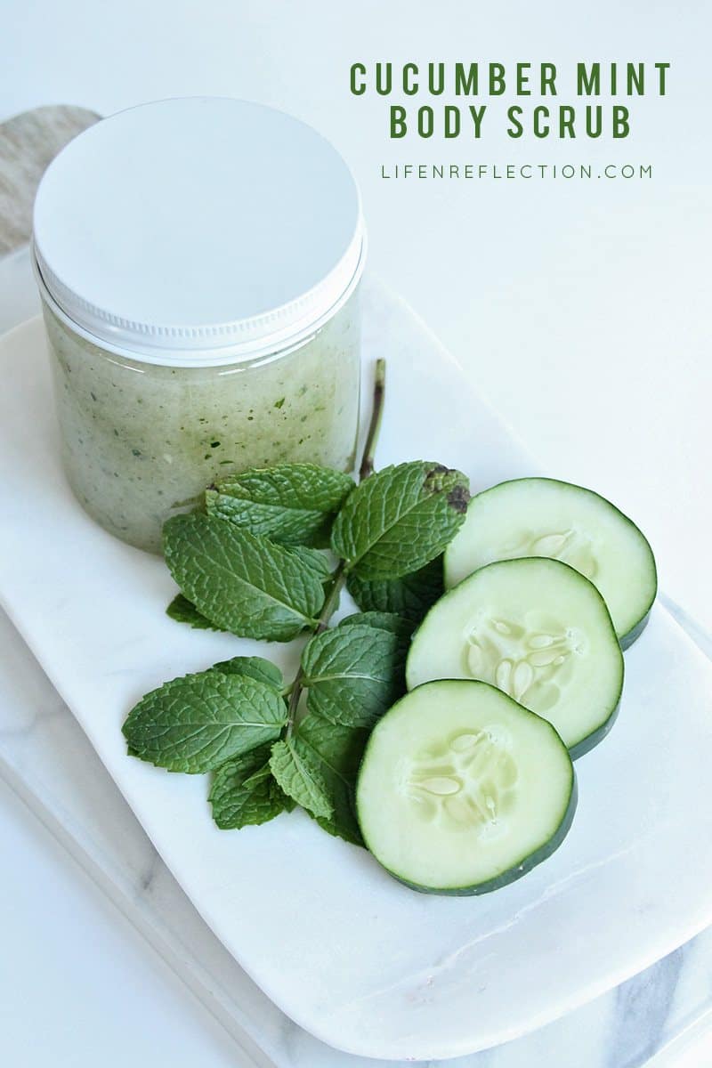 refreshing cucumber mint body scrub