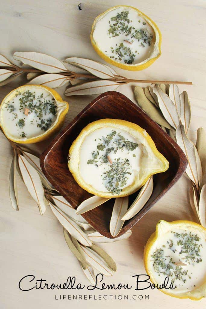 Citronella Lemon Bowl Candles