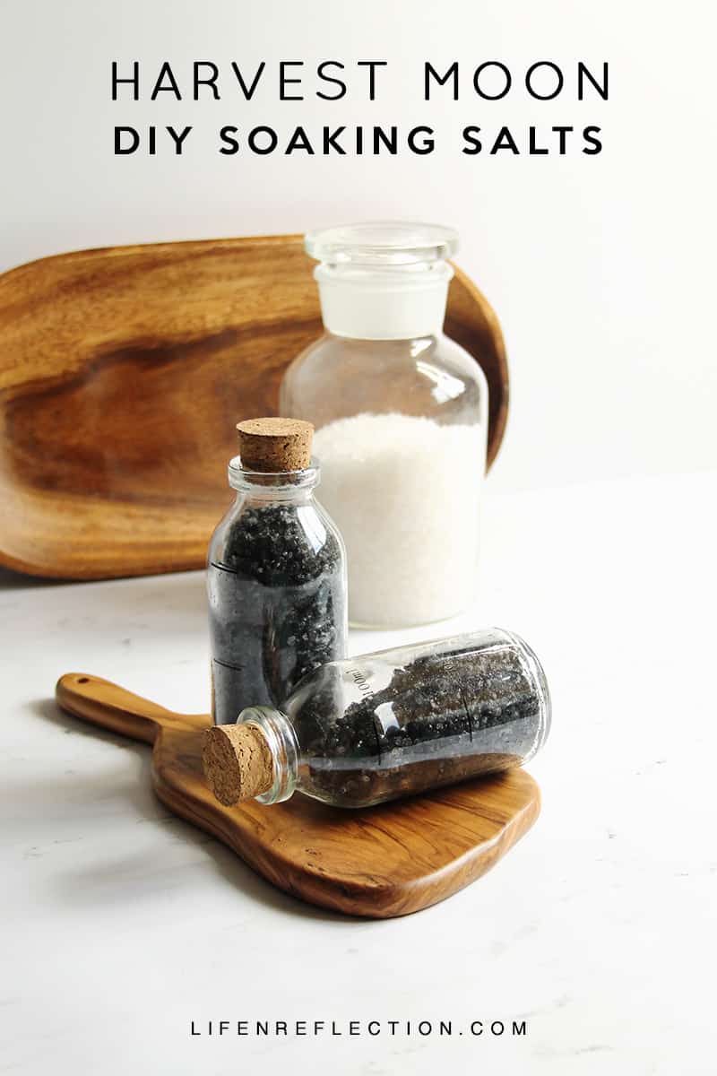 Harvest Moon DIY Soaking Salts with Activated Charcoal Ingredients