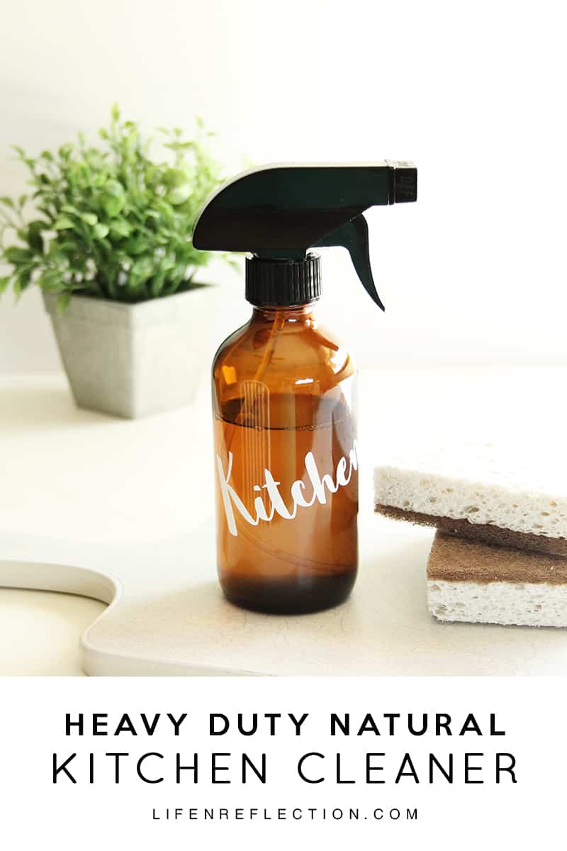 How to make a DIY Natural Kitchen Cleaner to clean ovens, microwaves, countersops, and more. 