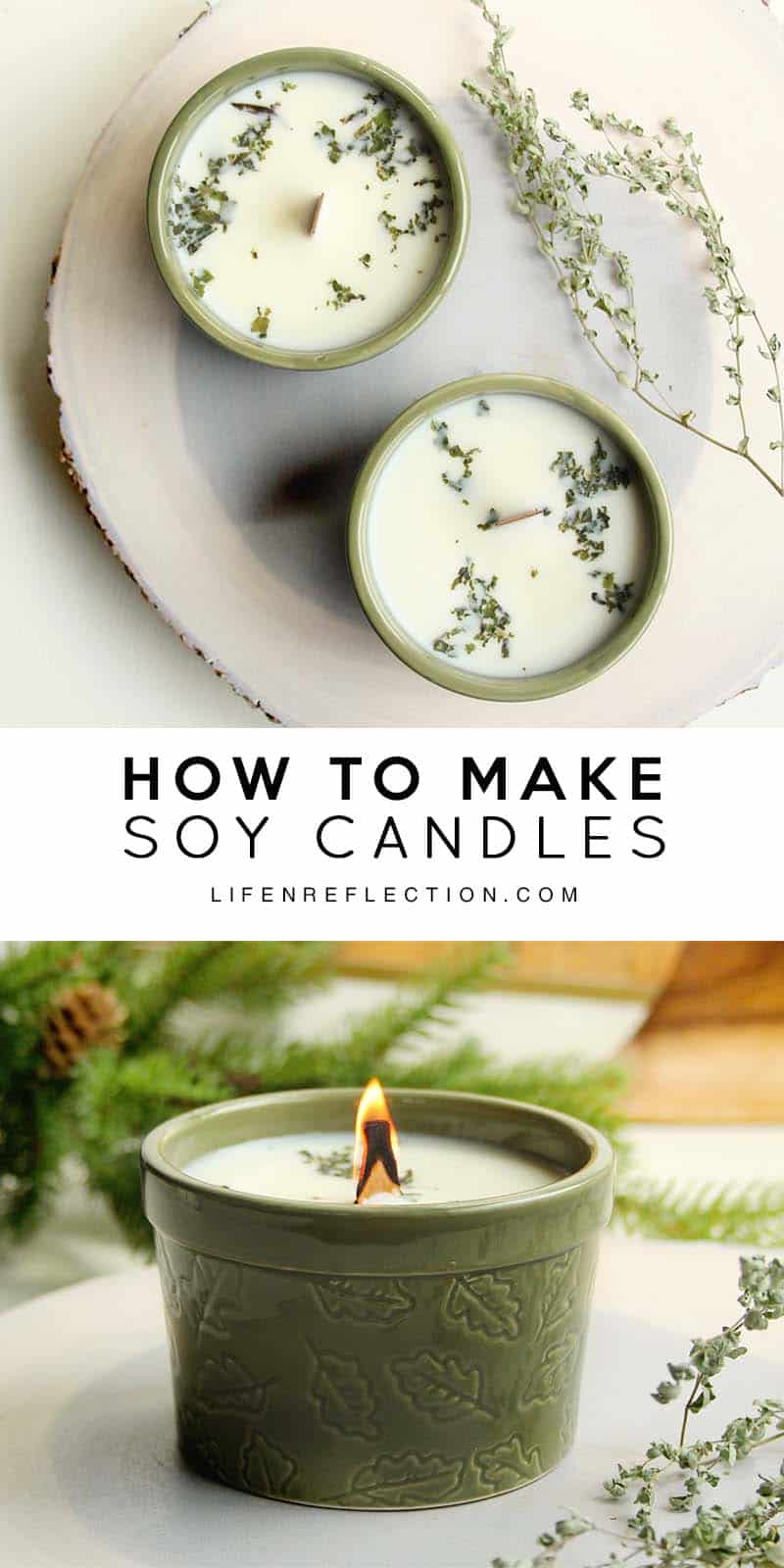 How to make blue spruce DIY hand poured soy candles