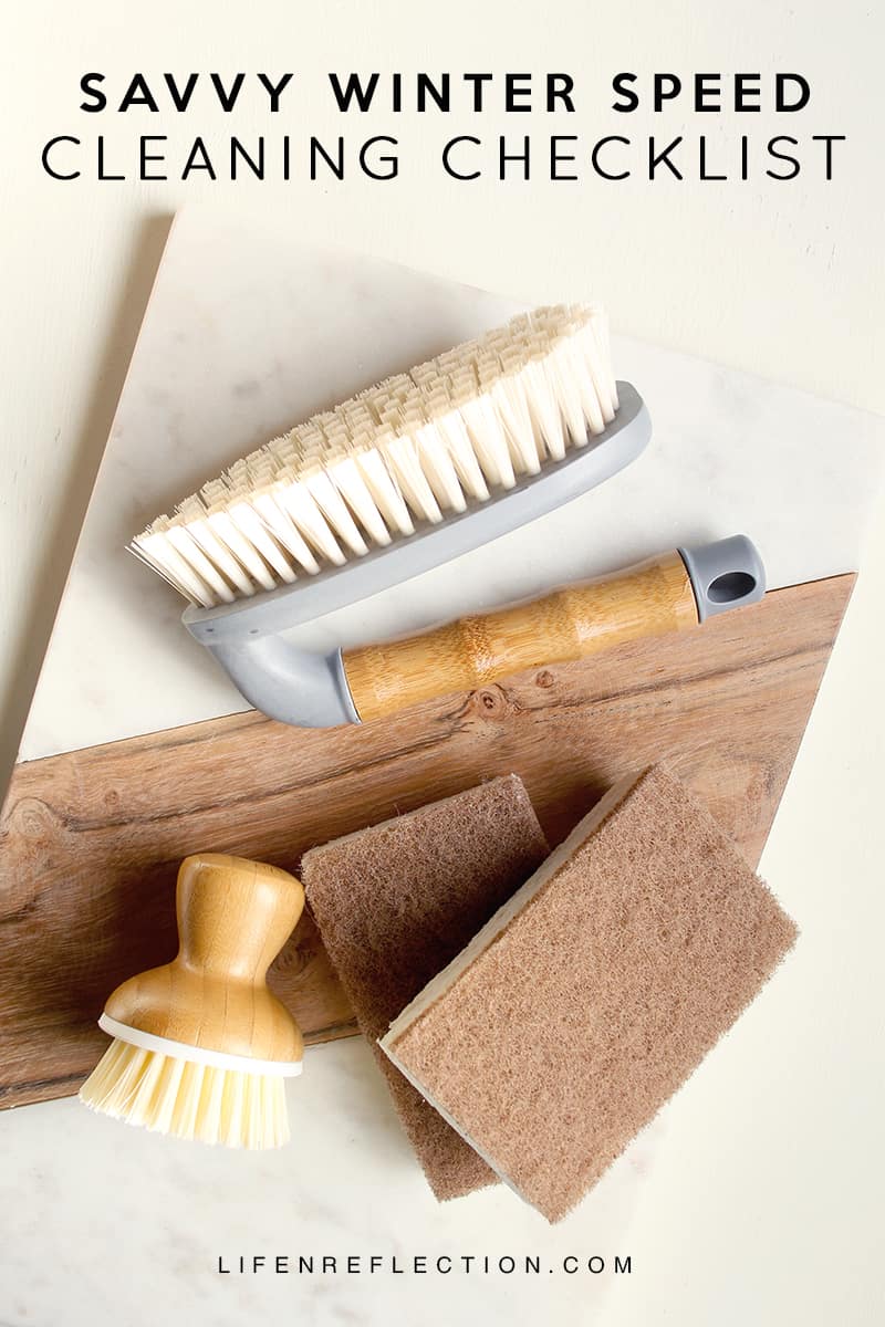Savvy Winter Speed Cleaning, Perfect For Lazy Winter Weekends. Grab 8 Unexpected Tactics and a Printable Checklist.