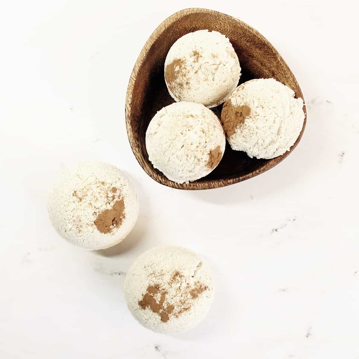 orange pomander DIY bath bombs