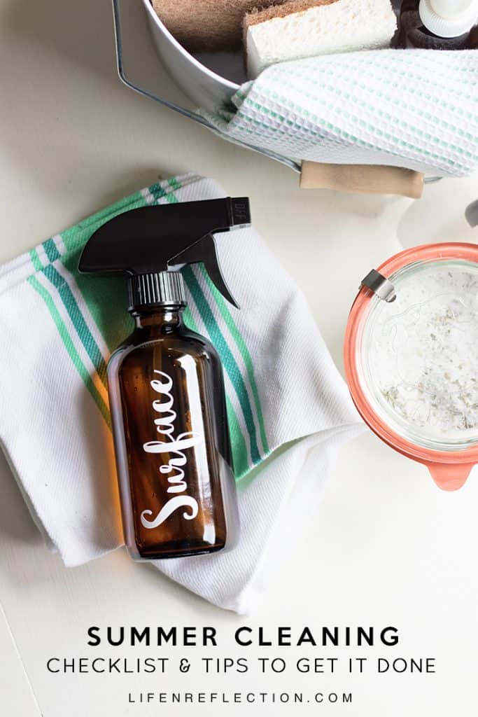Stay on top of summer cleaning tasks with a handy printable summer cleaning checklist