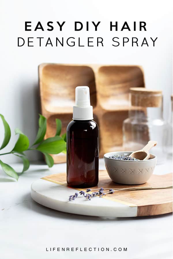 Struggling with tangles? Make a simple homemade hair detangler spray!