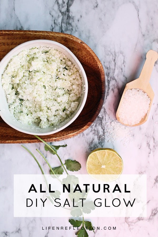his salt glow recipe uses a mixture of salt, nourishing apricot oil, vitamin and fresh ingredients to make your skin feel like new!