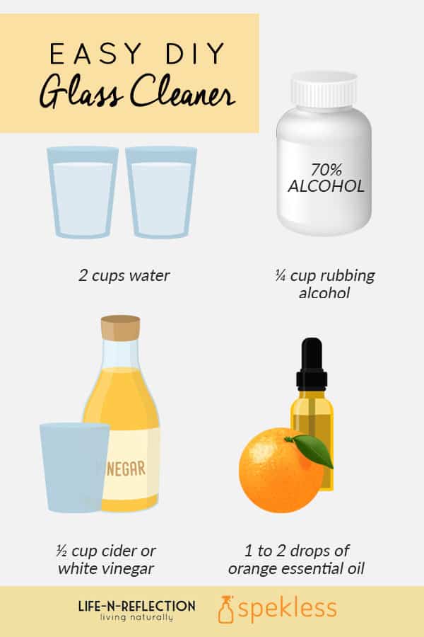 Give your windows and mirrors a sparkling shine with this DIY glass cleaner. Made from four simple to find ingredients! Click to Find More DIY Cleaning Recipes