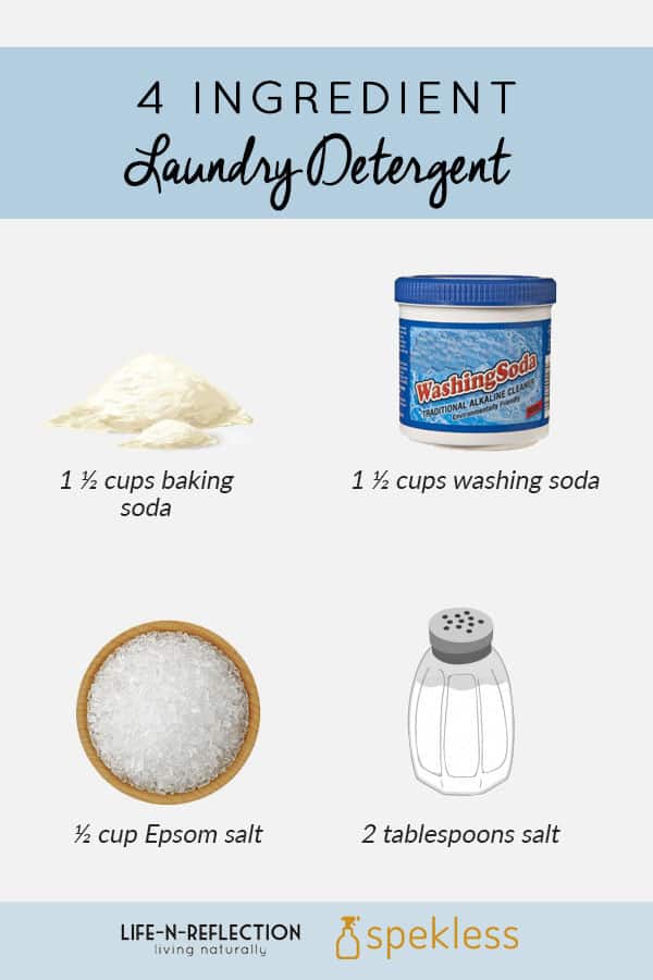 Even your clothes can be washed with a simple four ingredient DIY cleaning recipe!
