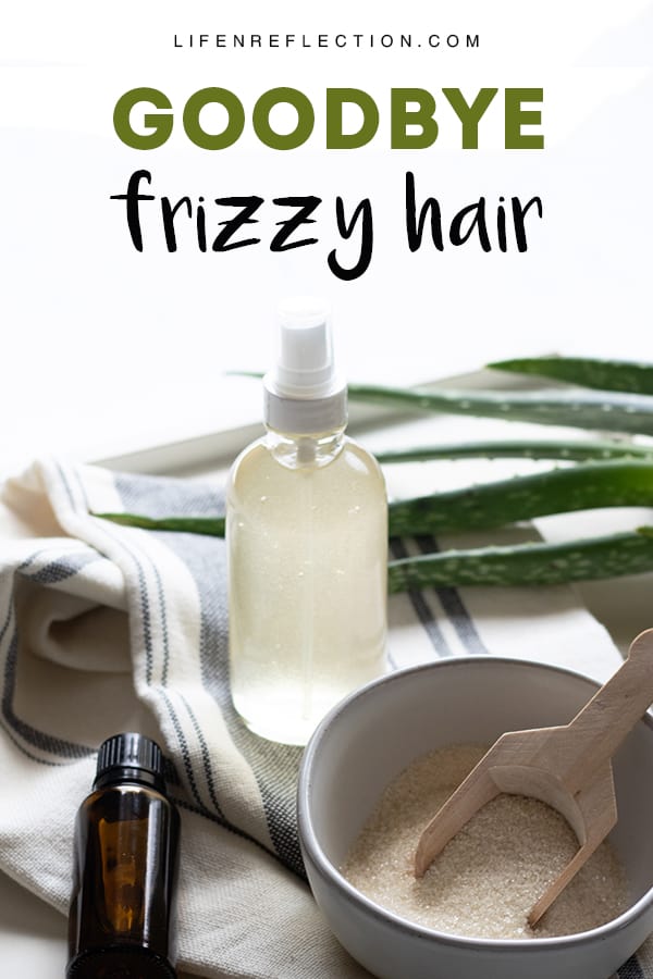 Say GOODBYE to Frizzy Hair - naturally tame your wild hairs with an easy DIY Anti Frizz Spray!