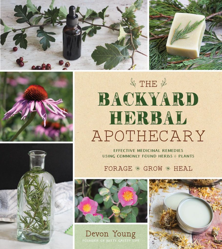 The Backyard Herbal Apothecary is cleverly divided into landscapes illustrated with monographs of the plants that grow in each: the forest, grasslands, and marsh. There are also easy herbal recipes that follow each thorough plant monograph. And you can learn about all the different types of herbal preparations, from teas to lotions, and how to make them.