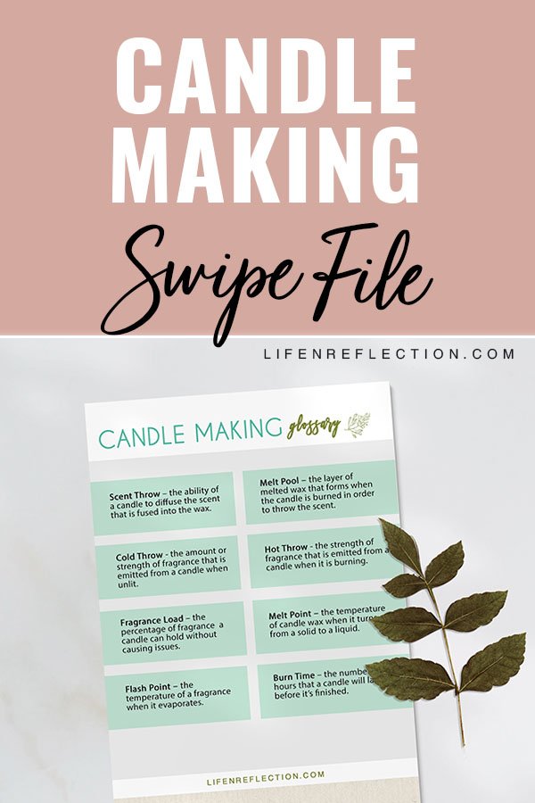 New to candle making? Get a head start with candle terminology using our Candle Making Glossary Swipe File!