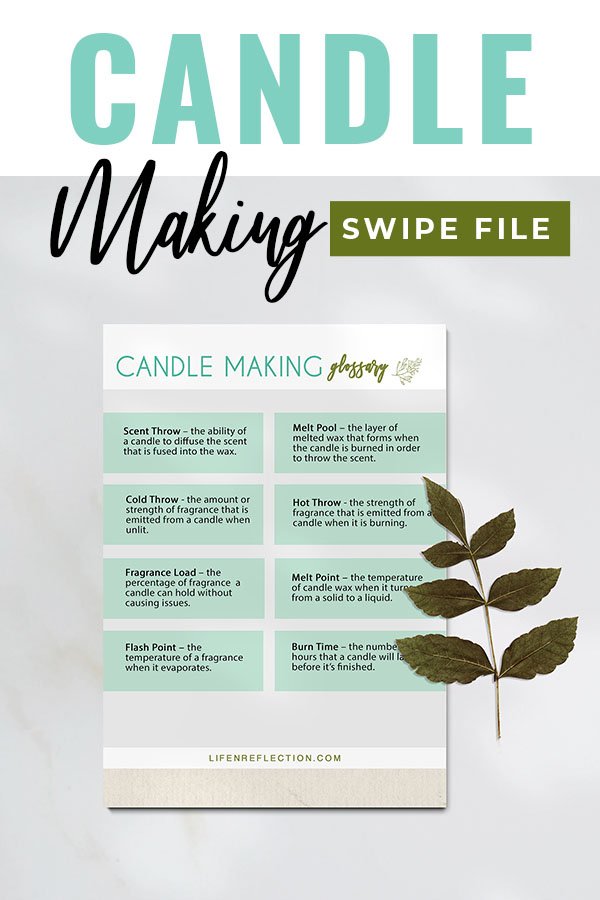 New to candle making? Get a head start with candle terminology using our Candle Making Glossary Swipe File!