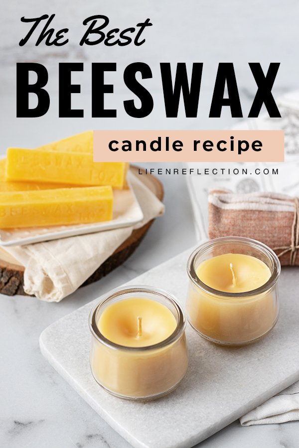 This is the best homemade scented beeswax candle recipe with essential oils!