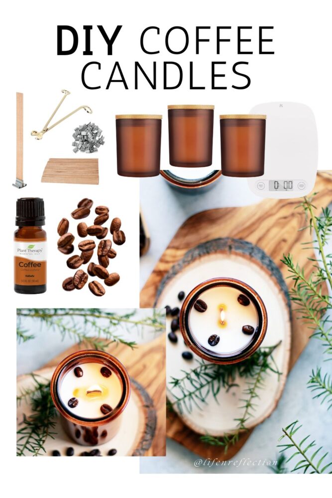 Do you love the aroma of roasted coffee beans? Why not make crackling wood wick coffee bean candles?