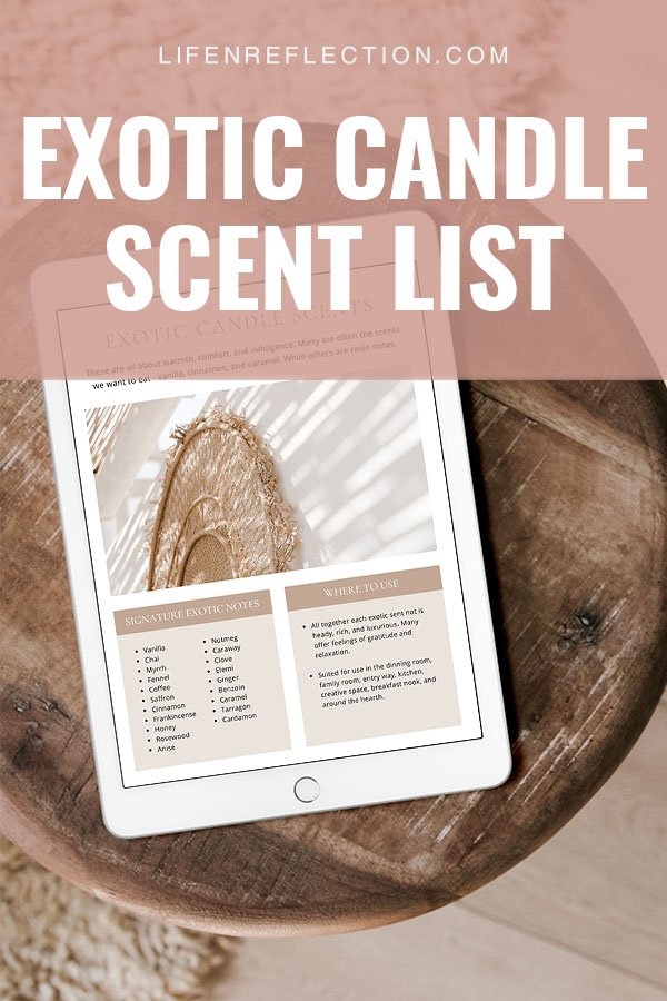 Exotic Candle Scent List