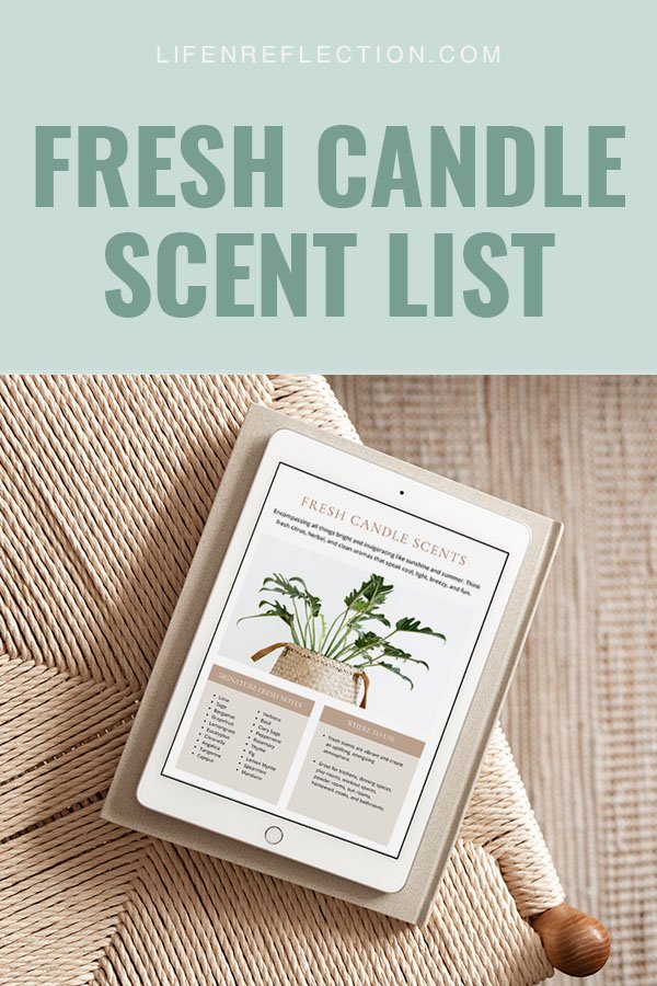 Fresh Candle Scent List