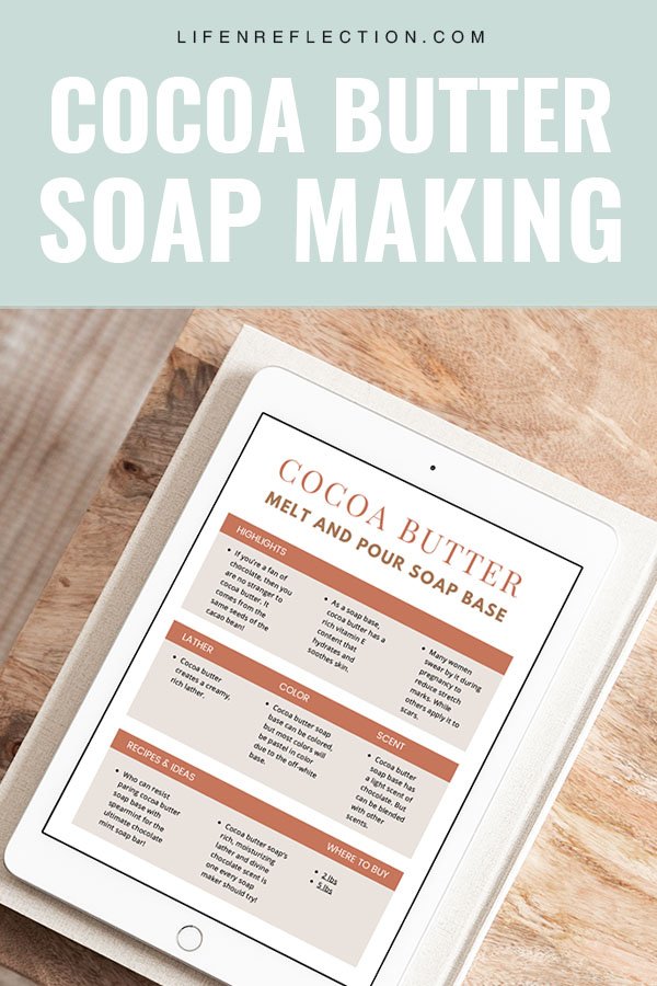 homemade soap making with cocoa butter melt and pour soap base
