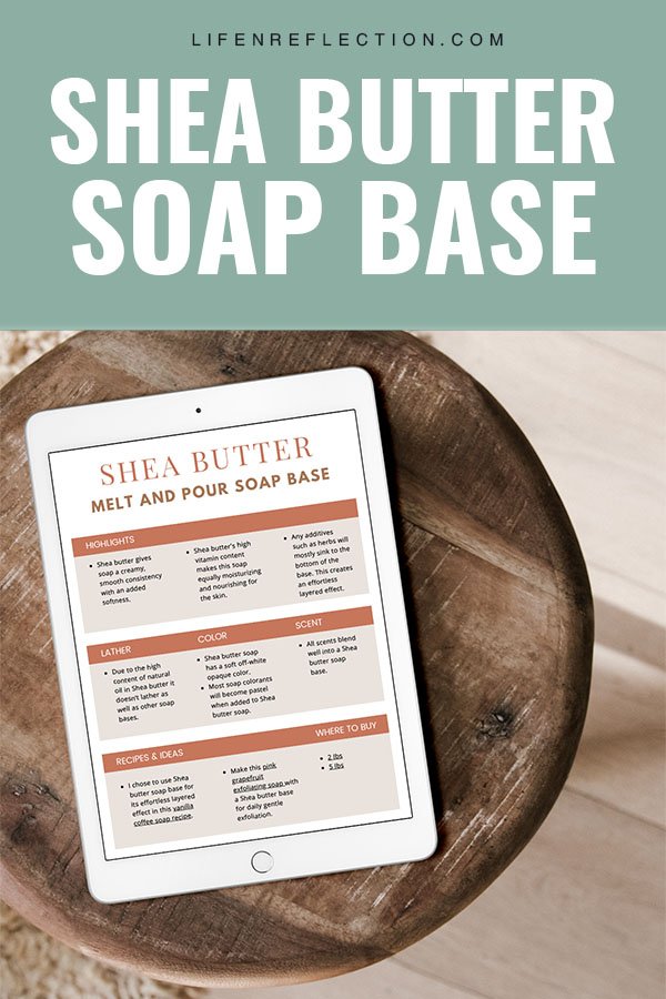 homemade soap making with shea butter melt and pour soap base