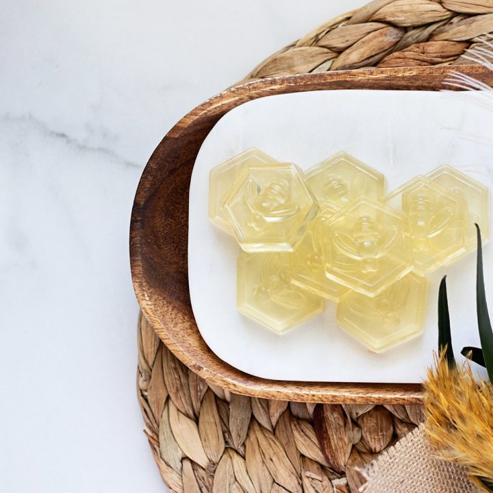 Soap making achievable for anyone: newbies and kids included with melt and pour soap recipes! Start with this lemon honey soap recipe without lye.