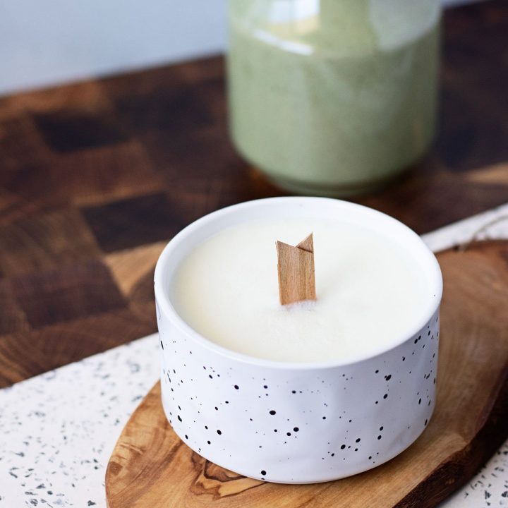 Here’s a step by step candle making instructions for DIY wood wick candles!