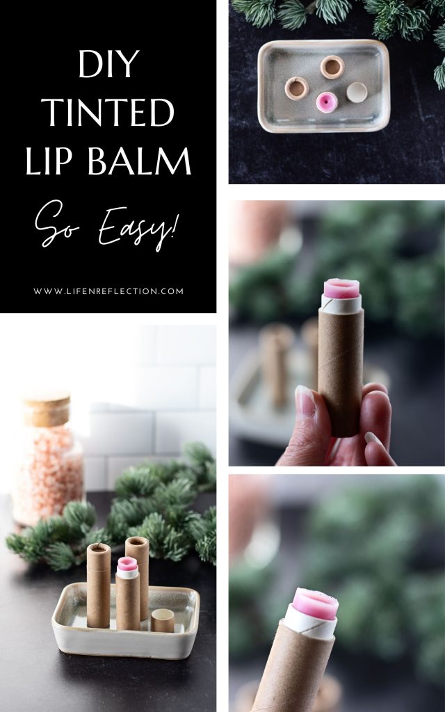 Tinted lip balm is a great alternative to bold lipstick and makes me feel more put-together than just regular lip balm. Here’s how to make it!