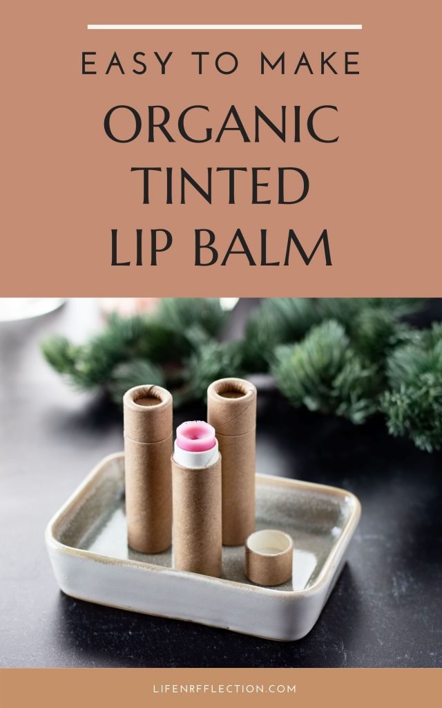 This pomegranate DIY tinted lip balm recipe is organic and easy to make at home, using the best method to add color to lip balm.