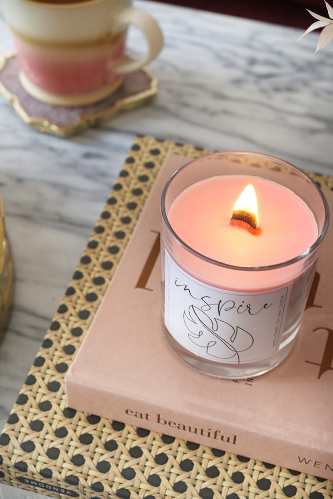 Make a gorgeous soft pink colored candle that you can enjoy in your home or give as a gift.