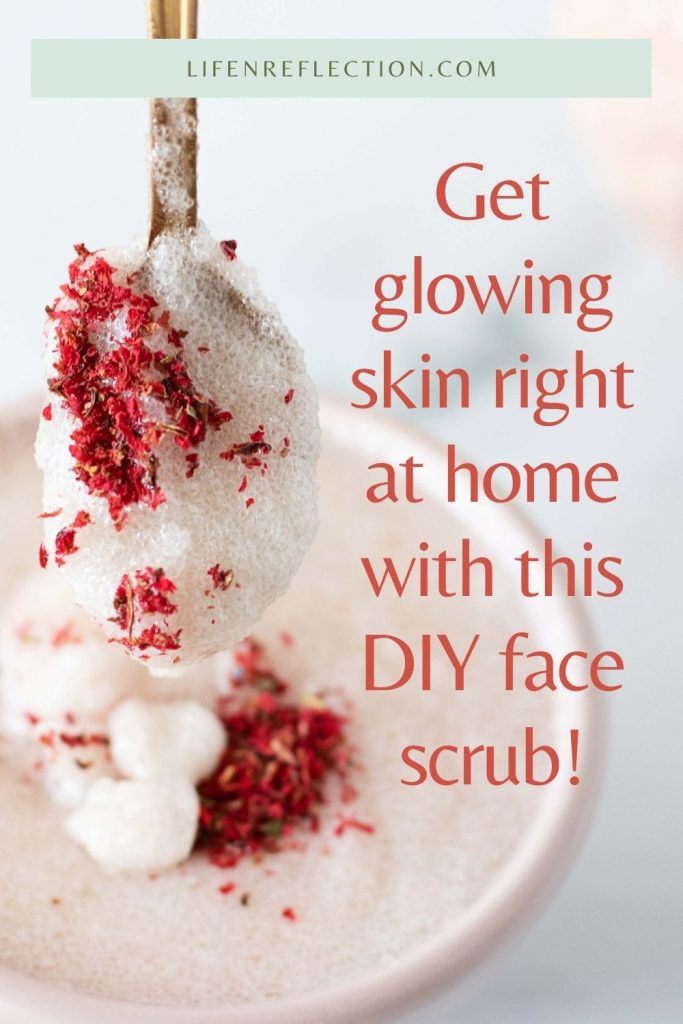 Get glowing skin right at home with this incredible pomegranate homemade face scrub!
