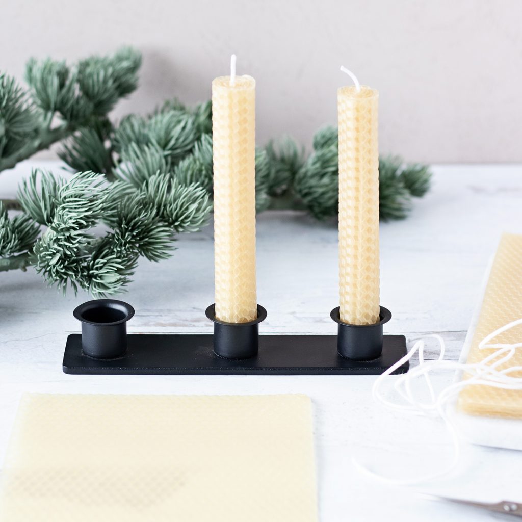 Want to know how to make rolled beeswax candles? Print our step by step candle making tutorial for the perfect beeswax candle tapers!