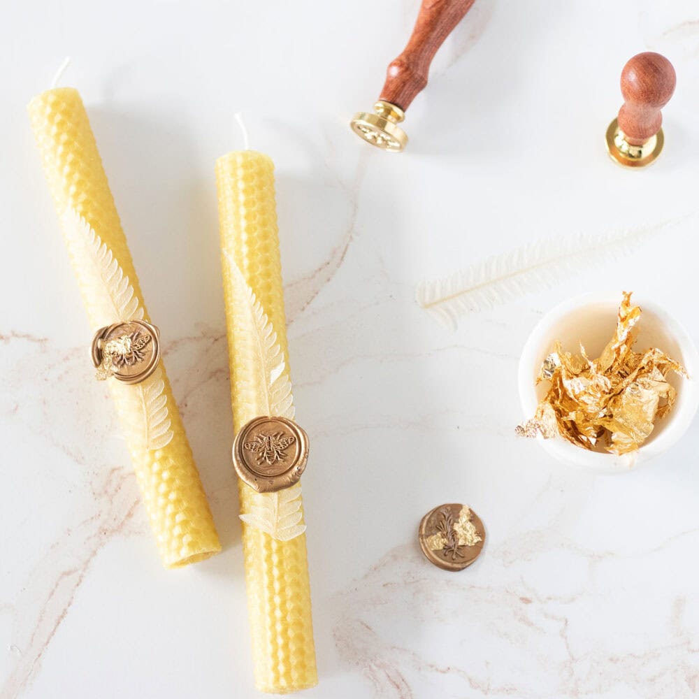 Rolled beeswax candles are the no-fuss way to make candles. No boiling water, no difficult measurements, no pouring hot wax, or no dipping into hot wax either.