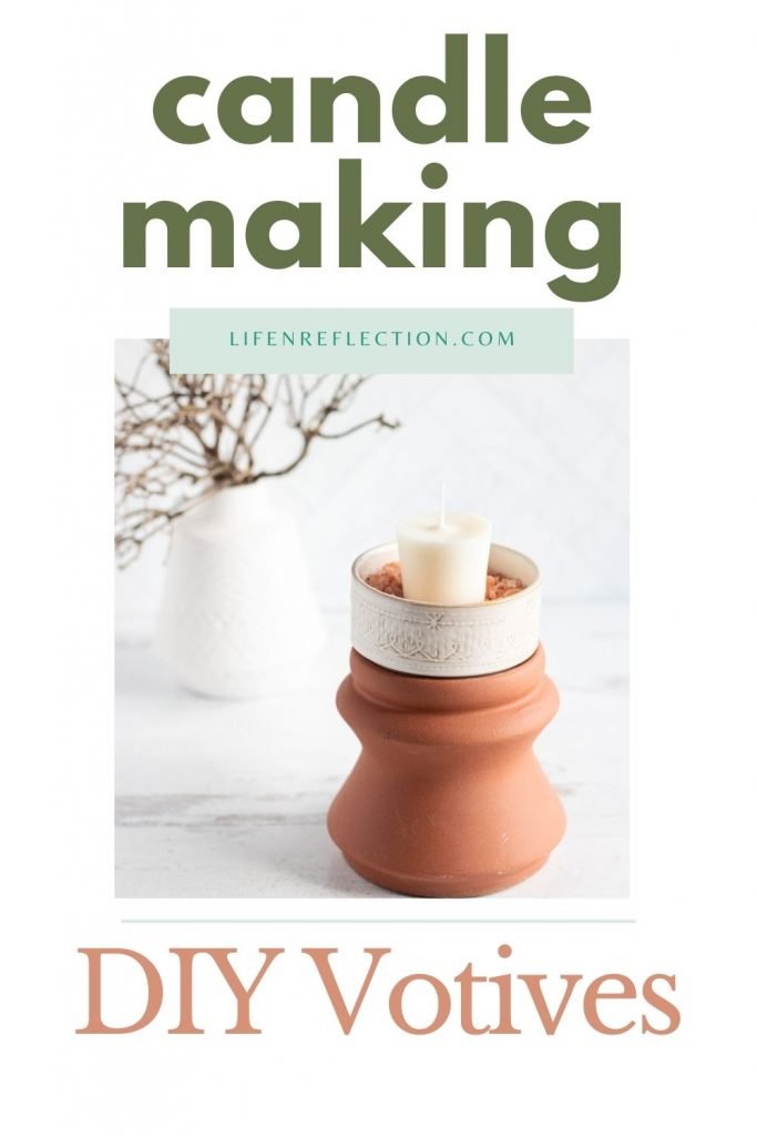 You can make these dreamy white DIY soy votive candles at home too with my easy candle making method!
