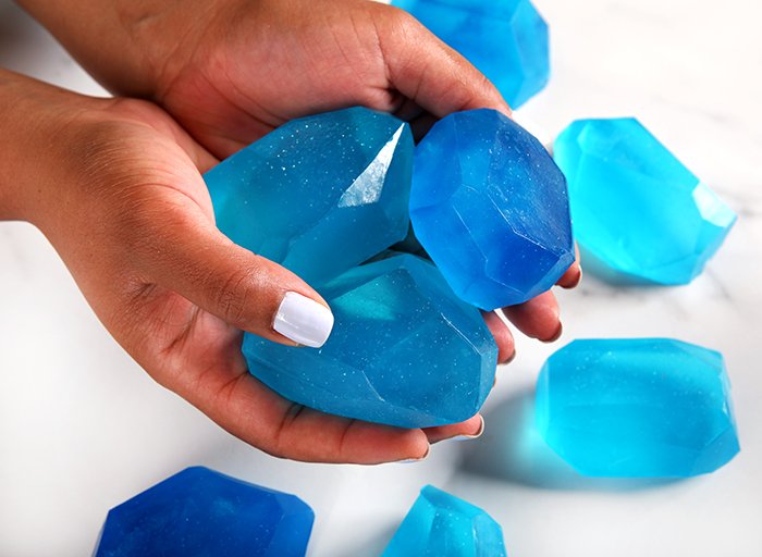 These DIY crystal soaps are perfect for beginners.