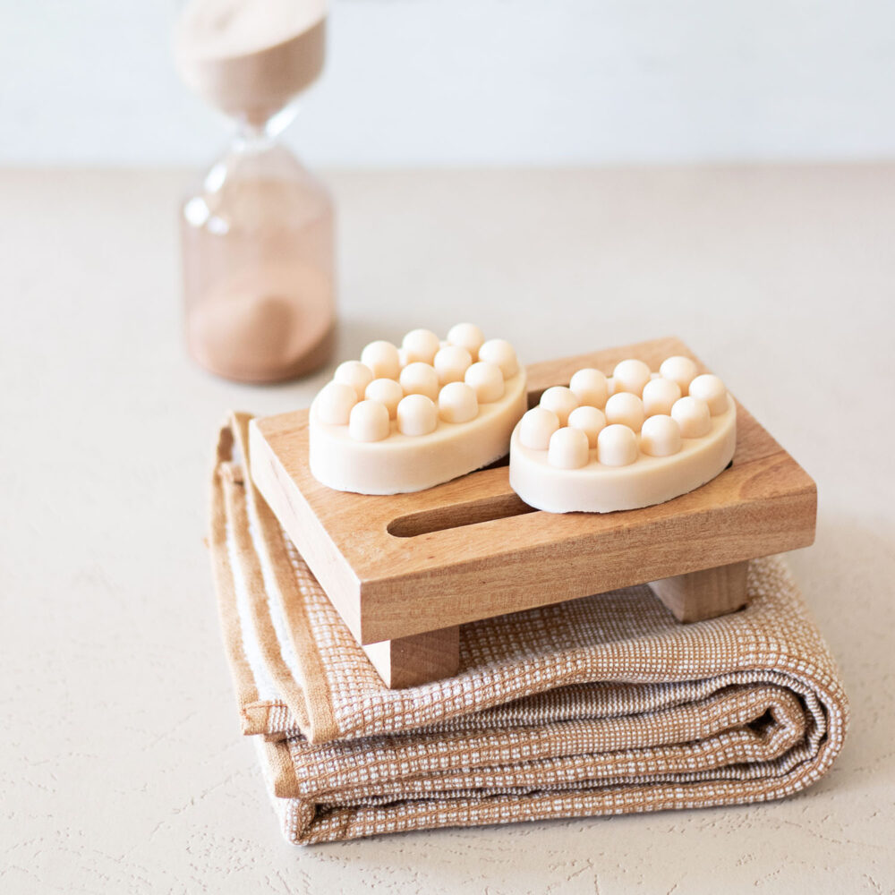 Give him or yourself the gift of massage when you learn how to make massage soap bars with easy melt and pour soap!