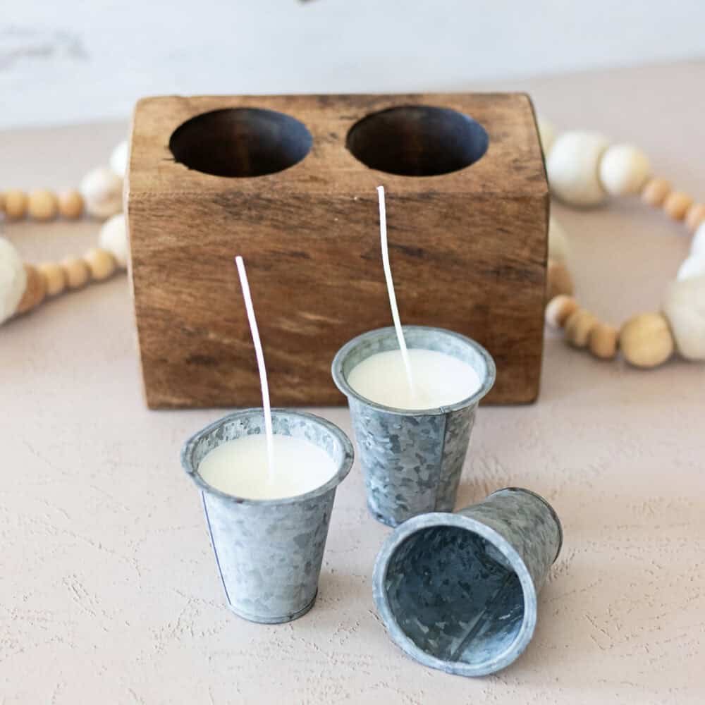 I figured out how to make sugar mold candles to refill the candle cups.