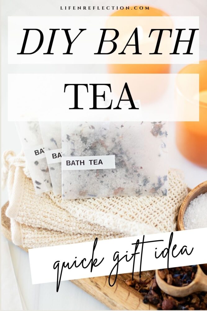 I came up with this last minute gift idea for DIY bath tea bags. It’s VERY easy-to-make and looks so put-together when in little glassine bags.