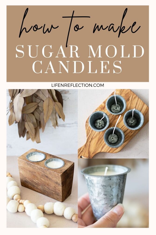 Pin these steps on how to make sugar mold candles to refill sugar mold candle inserts. So, you can use them again and again!
