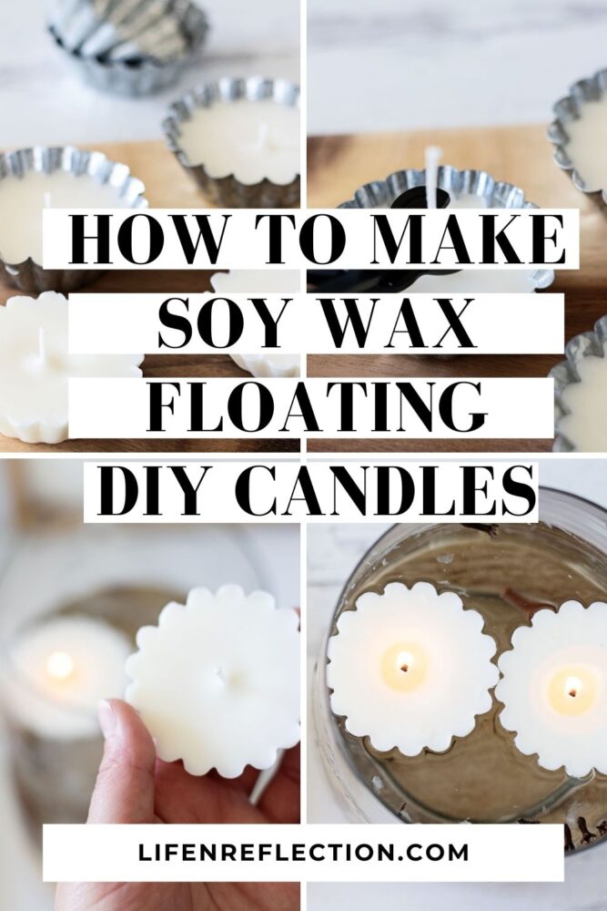 How to make floating candles at home with soy wax. Learn what to make floating candles in so they float on water.