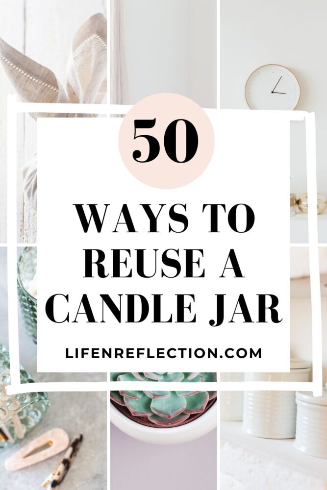 If you have a lot of empty candle jars, put them to work with these 50 ways to reuse candle jars!