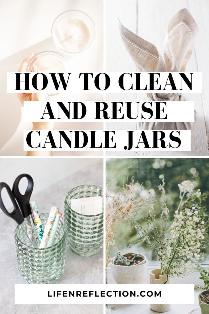 How to clean and reuse candle jars at work and at home.