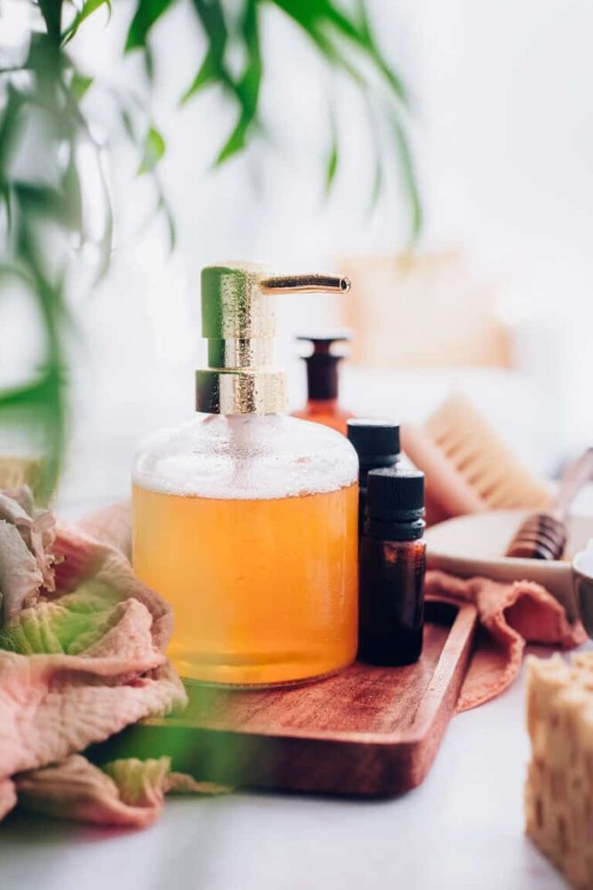I couldn’t leave this moisturizing honey body wash out of this list. It’s made for use with a foaming soap dispenser.