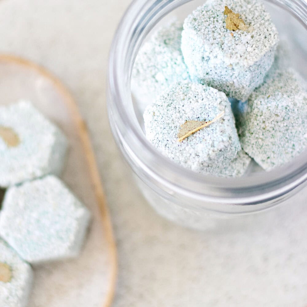 No one looks forward to allergy season, but with these DIY shower tablets made with all-natural ingredients you can steam away your sniffles.