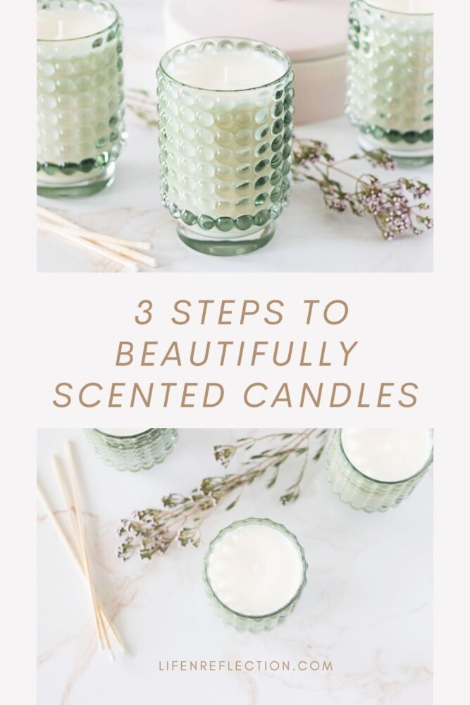 This step-by-step candle tutorial walks you through how to make scented candles that stand out! Starting with these apple sage DIY scented candles! 